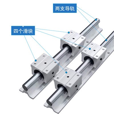 跨境热销 直线导轨 SBR30光轴圆铝导轨 滑块SBR12 16 20 25