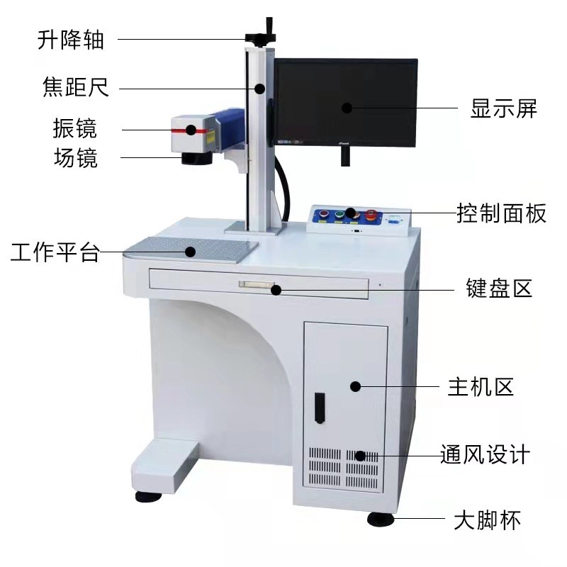 百聚光纤激光打标机不锈钢金属刻字机雕刻机机器定制贴牌外贸定金